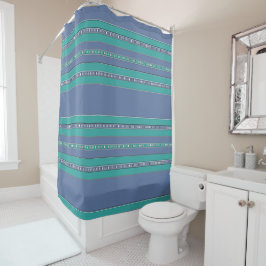 Ocean Breeze Stripes Duschvorhang