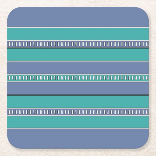 Ocean Breeze Stripes Rechteckiger Pappuntersetzer (Vorderseite)
