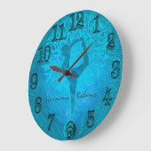 Ocean Breeze Yoga Yin Yang Tree Große Wanduhr (Winkel)