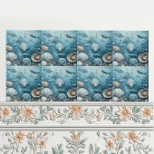 Ocean Bubble Aquatic Fish Seashell Underwater Art Fliese