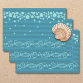 Ocean Bubble Escape Blue Stripe Geschenkwrap Geschenkpapier Set