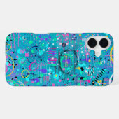 Ocean Bubbles: Maximalist Art iPhone Hülle (Rückseite (Horizontal))