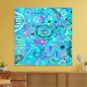 Ocean Bubbles: Maximalist Art Leinwanddruck (Insitu (Wohnzimmer))