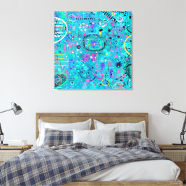 Ocean Bubbles: Maximalist Art Leinwanddruck