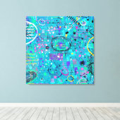 Ocean Bubbles: Maximalist Art Leinwanddruck (Insitu (Holzboden))