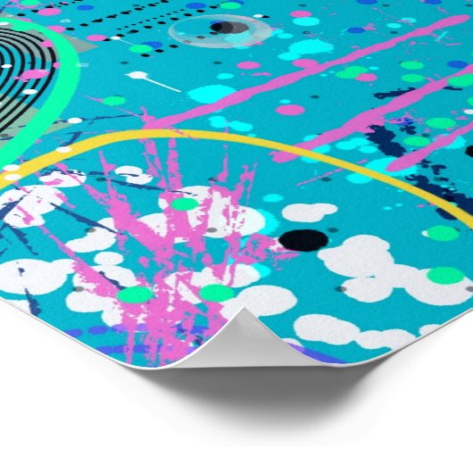 Ocean Bubbles: Maximalist Art Poster (Ecke)