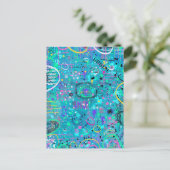 Ocean Bubbles: Maximalist Art Postkarte (Stehend Vorderseite)