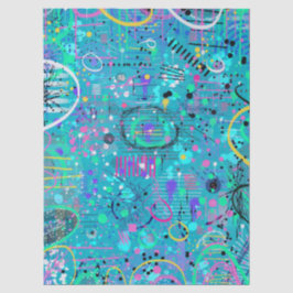 Ocean Bubbles: Maximalist Art Seidenpapier