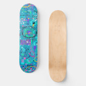 Ocean Bubbles: Maximalist Art Skateboard (Vorderseite)