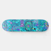 Ocean Bubbles: Maximalist Art Skateboard (Horizontal)