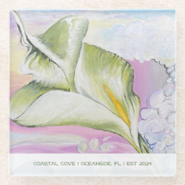 Ocean Calla Lily Vacation Home Glasuntersetzer