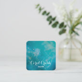 Ocean Calligraphy Earring Display Card Business Quadratische Visitenkarte (Stehend Vorderseite)