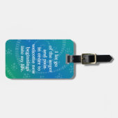 Ocean Calm & New Beginns - Aquamarine Meerjungfarb Gepäckanhänger (Vorderseite horizontal)