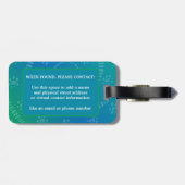 Ocean Calm & New Beginns - Aquamarine Meerjungfarb Gepäckanhänger (Rückseite horizontal)