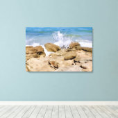 Ocean Canvas wall decor Rocky beach Leinwanddruck (Insitu (Holzboden))