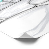 Ocean, Canyon und Mountain Digital Art Poster (Ecke)