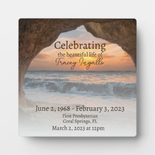 Ocean Cave Beach Feier des Lebens Fotoplatte