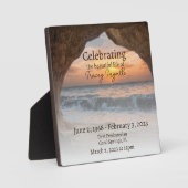 Ocean Cave Beach Feier des Lebens Fotoplatte (Vorderseite)