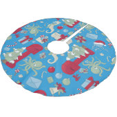 ocean christmas octopus mailbox santa jellyfish polyester weihnachtsbaumdecke (Schrägansicht)