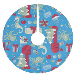 ocean christmas octopus mailbox santa jellyfish polyester weihnachtsbaumdecke