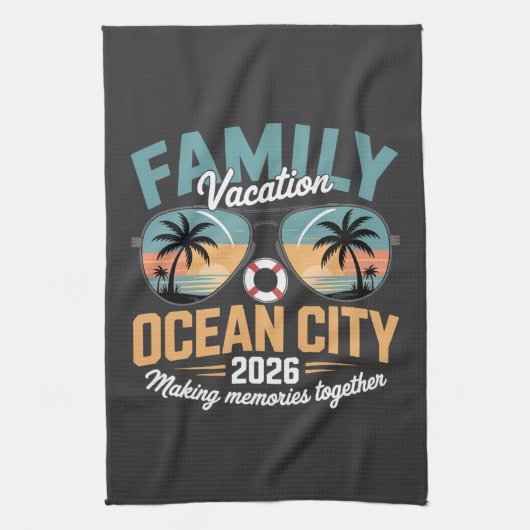 Ocean City Beach Geschirrtuch (Vertikal)