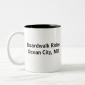 Ocean City Boardwalk - Reiten Zweifarbige Tasse (Links)