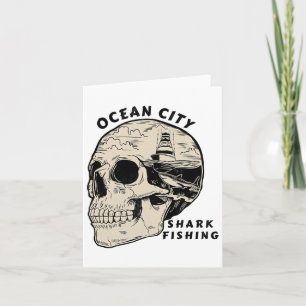 Ocean City Maryland Beach Shark Fischen Salz Karte