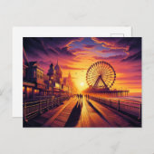 Ocean City, Maryland Golden Hour Postkarte (Vorne/Hinten)