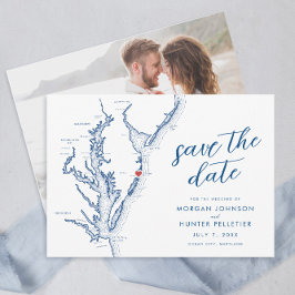 Ocean City Maryland Karte Minimal Modern Wedding