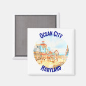 Ocean City, Maryland Magnet (Vorderseite/Rückseite)