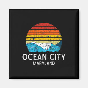 Ocean City Maryland Md Vintag Beach Ocean Family Magnet