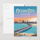 Ocean City Maryland Postkarte (Vorne/Hinten)