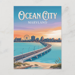 Ocean City Maryland Postkarte