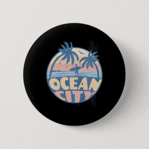 Ocean City Maryland Strand Surf Sommer Urlaub Vin Button