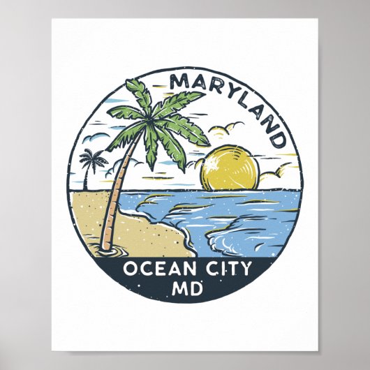 Ocean City Maryland Vintag Poster (Vorne)