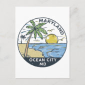 Ocean City Maryland Vintag Postkarte (Vorderseite)