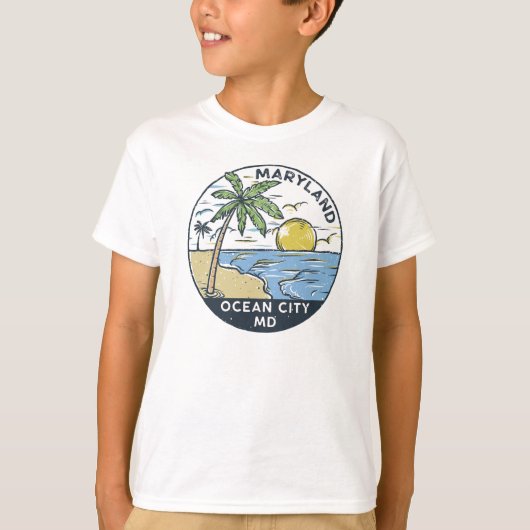 Ocean City Maryland Vintag T-Shirt (Vorderseite)
