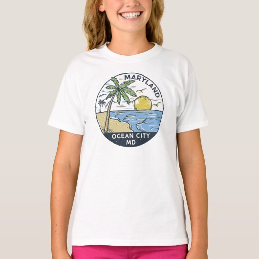 Ocean City Maryland Vintag T-Shirt (Vorderseite)