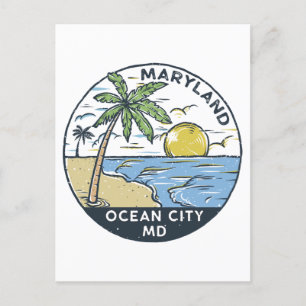 Ocean City Maryland Vintage Postkarte