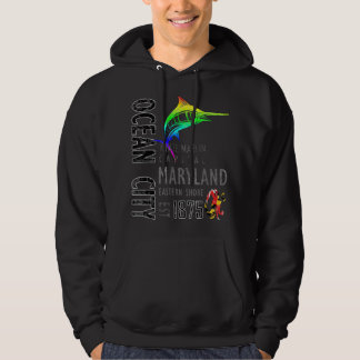 Ocean City Maryland White Marlin Hauptstadt Easter Hoodie
