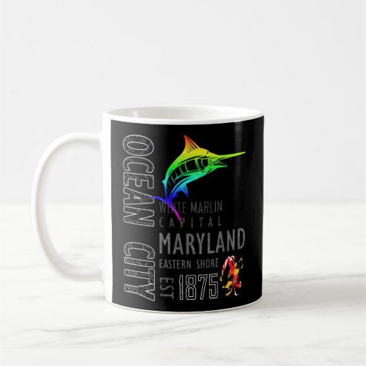 Ocean City Maryland White Marlin Hauptstadt Easter Kaffeetasse (Links)