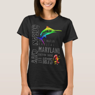 Ocean City Maryland White Marlin Hauptstadt Easter T-Shirt