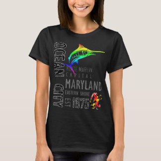 Ocean City Maryland White Marlin Hauptstadt Easter T-Shirt