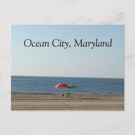 Ocean City MD Beach Postkarte (Vorderseite)
