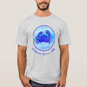 Ocean City, MD Blue Crab and Waves T - Shirt (Vorderseite)