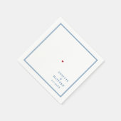 Ocean City MD Elegant Navy Blue Map Wedding Serviette (Ecke)