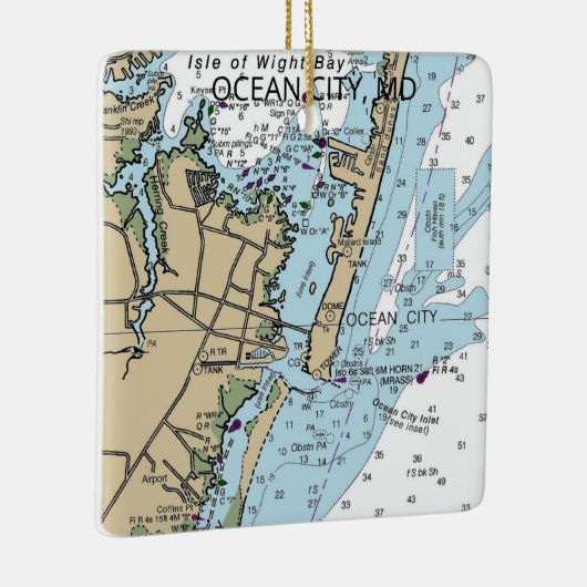 Ocean City Md Nautical Chart Keramikornament (Rechts)