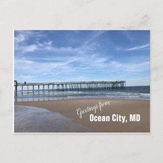 Ocean City, MD Pier Postcard Feiertagspostkarte