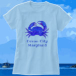 Ocean City MD Radiant Blue Crab T-Shirt<br><div class="desc">Ocean City,  Maryland t-shirt with a vibrant crab sporting beautiful blue hues and a touch of pink. Show off your love for OC with this eye-catching shirt.</div>