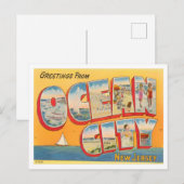 Ocean City, New Jersey Big Letters Postcard Postkarte (Vorne/Hinten)